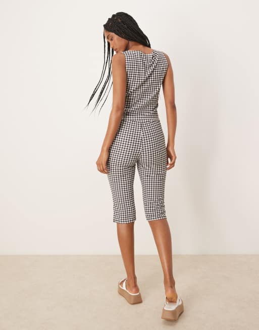 ASOS DESIGN - Pantacourt d'ensemble avec carreaux vichy et fente sur les côtés, 2 de 5