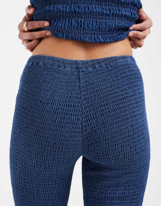 ASOS DESIGN - Pantacourt d'ensemble en denim froncé - Délavage foncé, 4 de 5