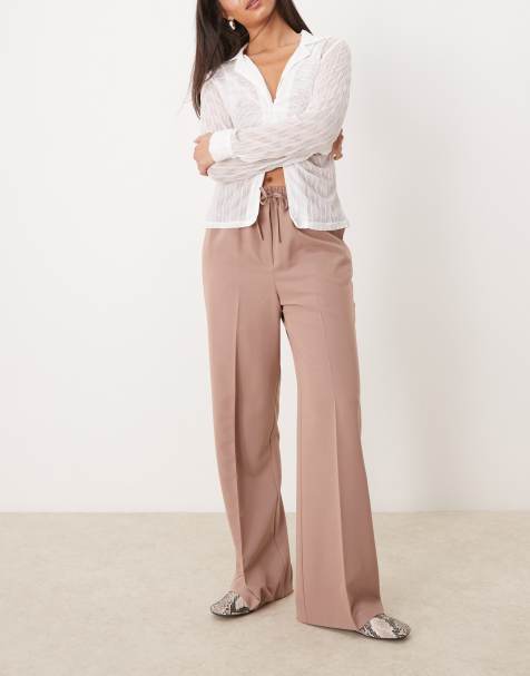 ASOS DESIGN - Pantalon à enfiler ajusté - Vison - view 1