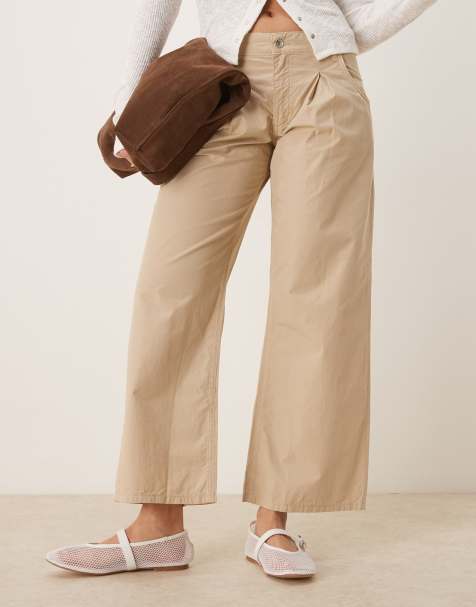 ASOS DESIGN - Pantalon à pinces coupe casual ample - Beige - view 1