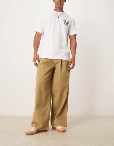 ASOS DESIGN - Pantalon à pinces ultra baggy - Kaki - view 1
