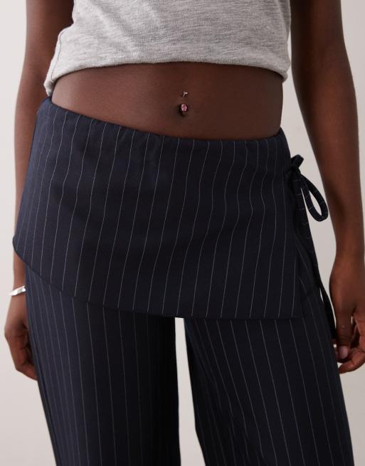 ASOS DESIGN pantalon à taille détaillée à rayure fine, 5 de 5