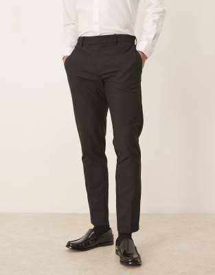 ASOS DESIGN - Pantalon ajusté élégant - Noir
