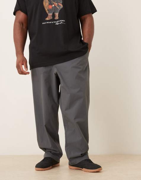 ASOS DESIGN - Pantalon ajusté et décontracté en nylon - Anthracite - view 1