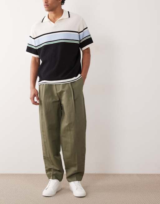 ASOS DESIGN - Pantalon ajusté oversize en lin majoritaire - Vert olive, 2 de 5