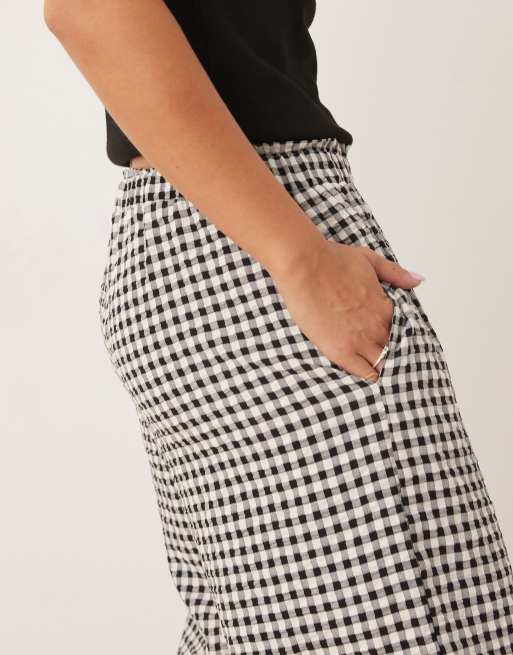 ASOS DESIGN - Pantalon ample à carreaux vichy - Noir, 4 de 5