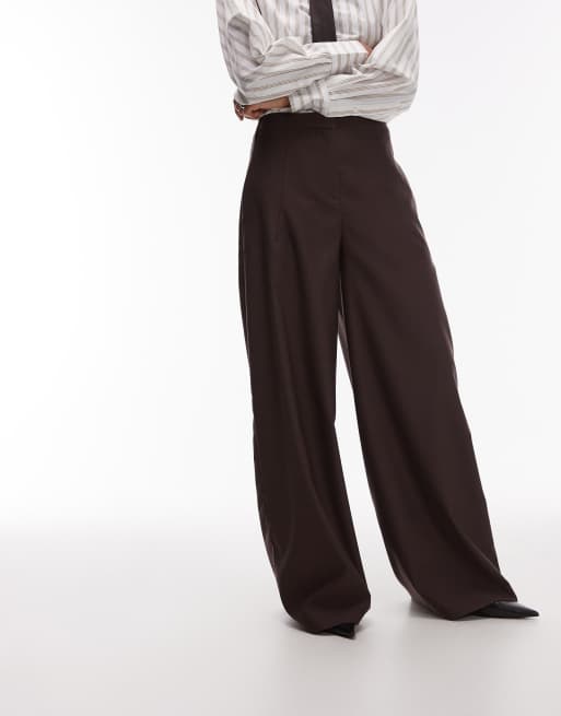 ASOS DESIGN - Pantalon ample ajusté - Chocolat, 3 de 5