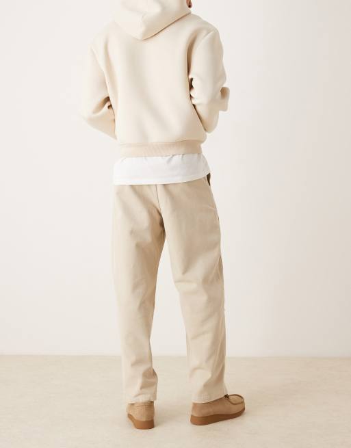 ASOS DESIGN pantalon ample couleur pierre avec détails de charpentier, 3 de 5