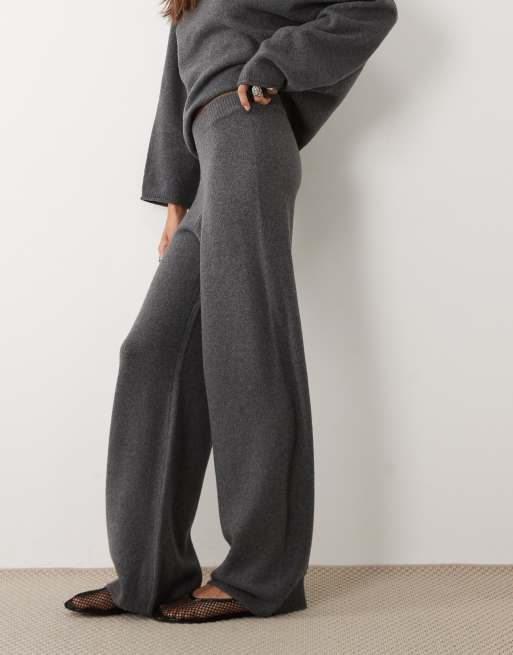 ASOS DESIGN - Pantalon ample d'ensemble en laine mélangée - Anthracite, 2 de 5