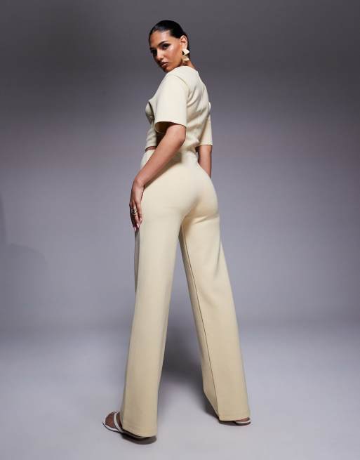 ASOS DESIGN - Pantalon ample d'ensemble en tissu interlock - Babeurre, 3 de 5