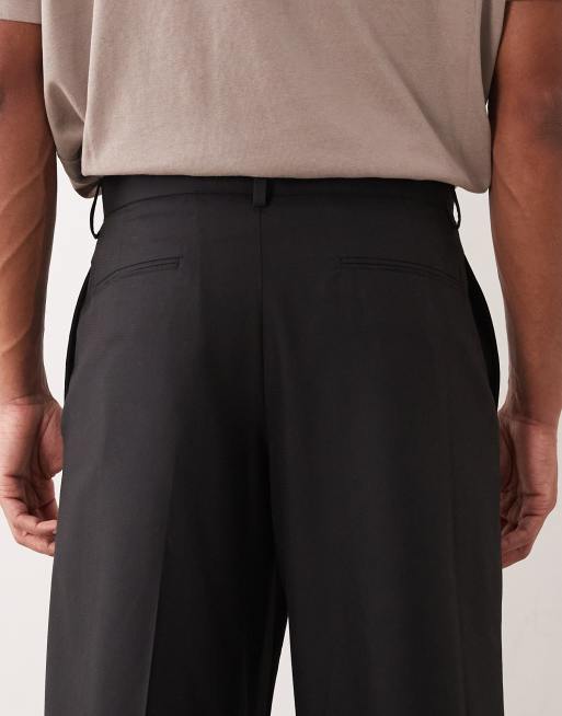 ASOS DESIGN - Pantalon ample élégant en jacquard - Noir, 4 de 5