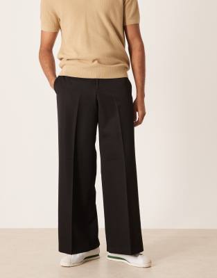 ASOS DESIGN - Pantalon ample élégant - Noir