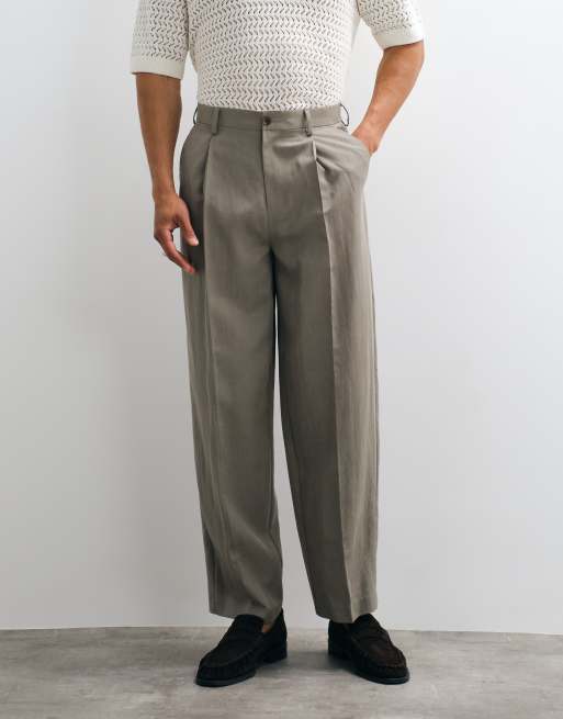 ASOS DESIGN - Pantalon ample en lyocell majoritaire - Vert olive, 2 de 5