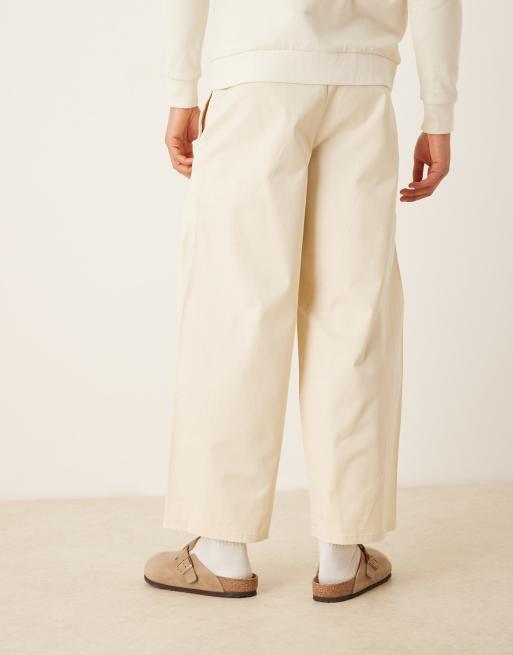 ASOS DESIGN - Pantalon ample en sergé - Écru, 3 de 5