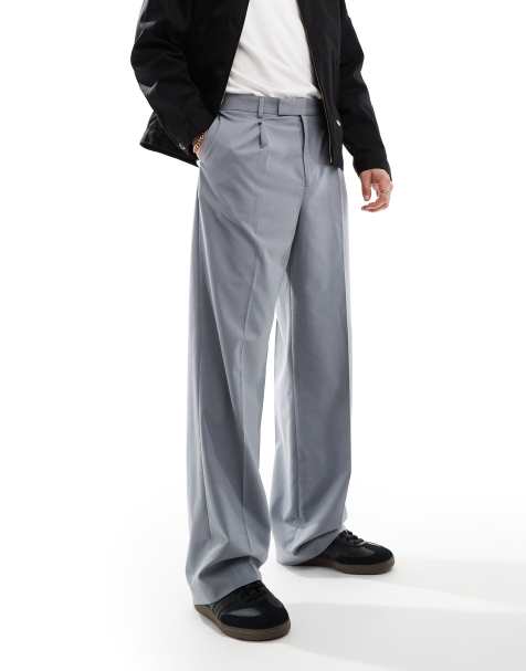 ASOS DESIGN - Pantalon ample et élégant avec double pince - Gris moyen - view 1