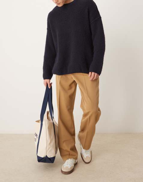 ASOS DESIGN - Pantalon ample habillé avec pince sur l'avant - Camel cendré - view 1