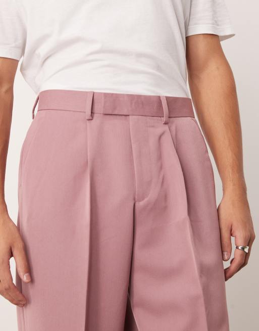 ASOS DESIGN - Pantalon ample habillé avec pince sur l'avant - Vieux rose, 2 de 5