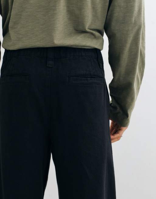 ASOS DESIGN pantalon ample noir à taille élastiquée, 4 de 5