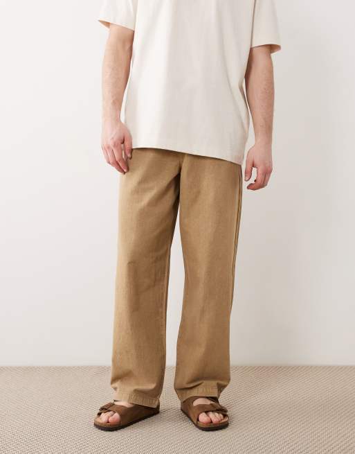 ASOS DESIGN pantalon ample texturé beige, 2 de 5