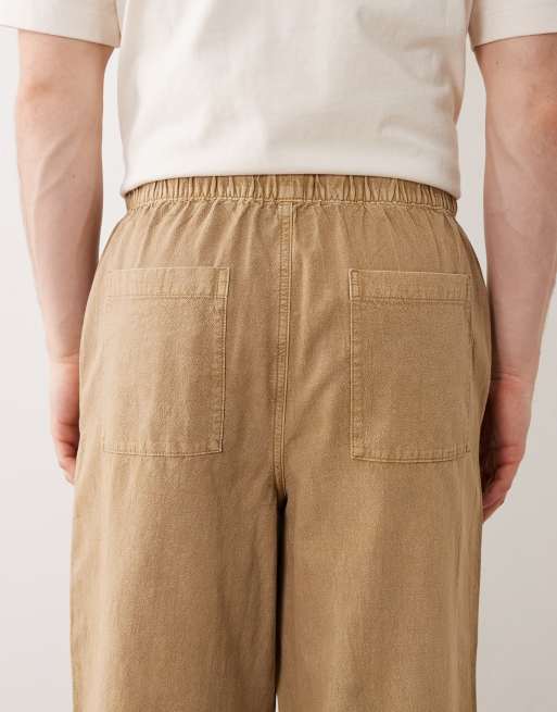ASOS DESIGN pantalon ample texturé beige, 4 de 5