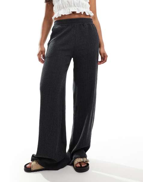 ASOS DESIGN - Pantalon ample texturé - Noir - view 1