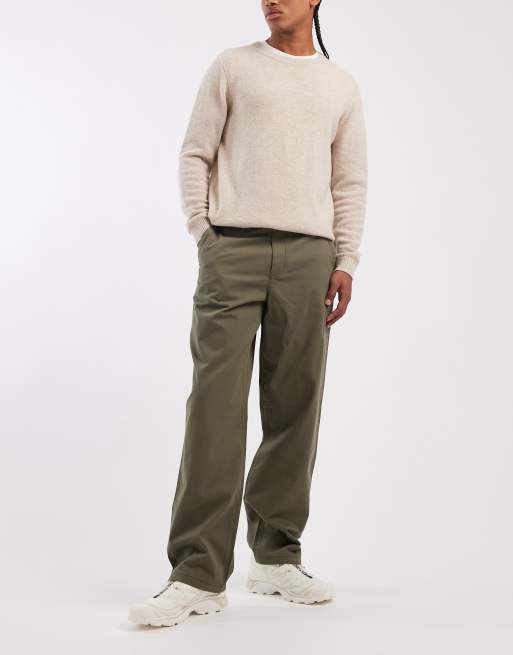 ASOS DESIGN - Pantalon baggy avec poches en biais - Kaki, 2 de 5