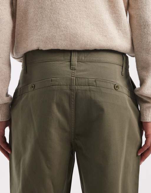 ASOS DESIGN - Pantalon baggy avec poches en biais - Kaki, 4 de 5