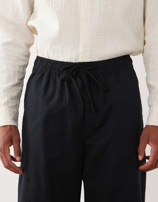 ASOS DESIGN - Pantalon baggy en lin mélangé - Noir, 4 de 5