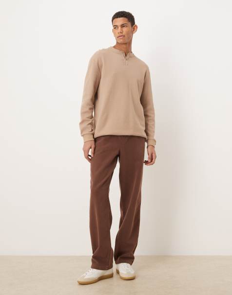 ASOS DESIGN - Pantalon baggy en toile - Marron vintage délavé - view 1