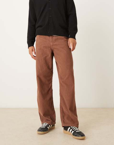 ASOS DESIGN - Pantalon baggy en velours nervuré - Marron - view 1