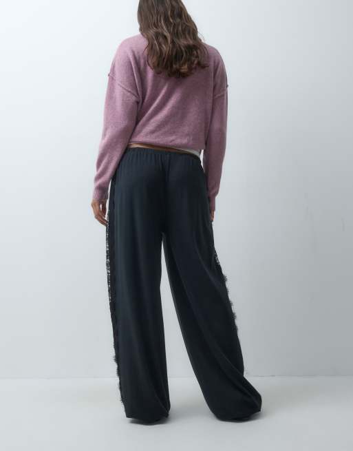 ASOS DESIGN pantalon ballon à bordure dentelle noir, 3 de 5