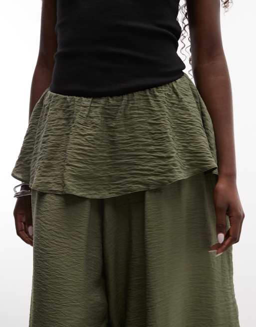 ASOS DESIGN pantalon ballon avec détail jupe en kaki, 5 de 5