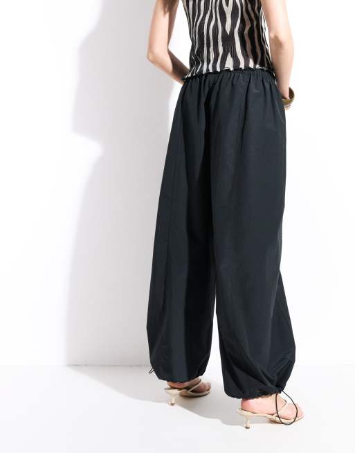 ASOS DESIGN - pantalón balloon elástico en negro, 5 de 9