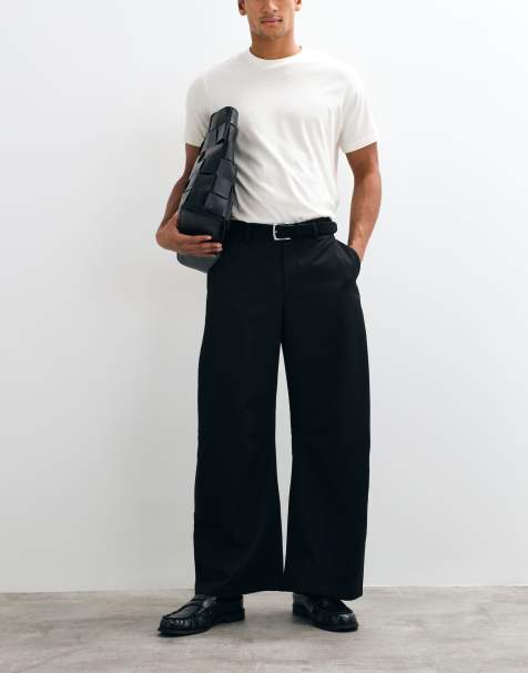 ASOS DESIGN pantalon barrel ajusté noir - view 1