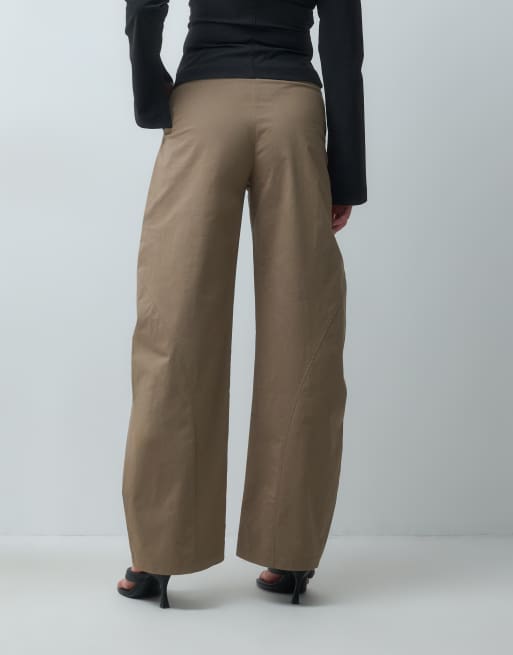 ASOS DESIGN pantalón barrel de sastre con detalle de costuras, 3 de 5