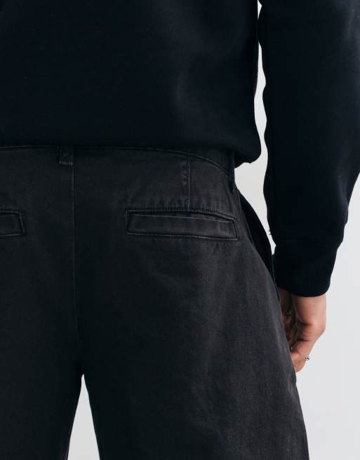 ASOS DESIGN pantalón barrel holgado con pinzas en negro, 4 de 5