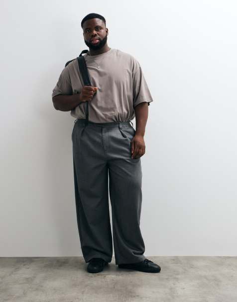 ASOS DESIGN - pantalón barrel leg en gris carbón - view 1