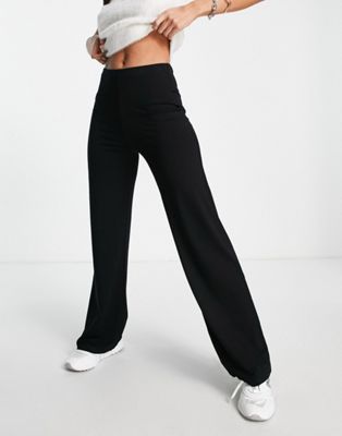 ASOS DESIGN - Pantalon basique large en jersey - Noir | ASOS