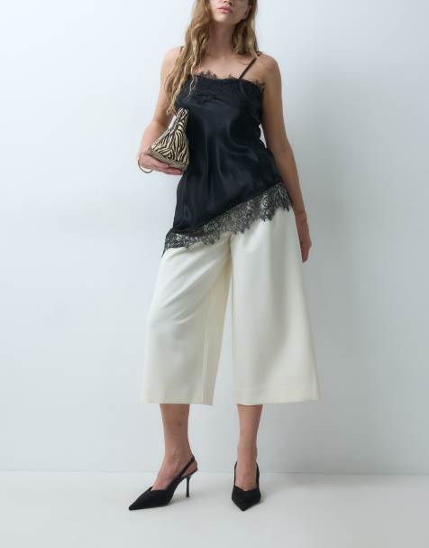 ASOS DESIGN pantalón bermuda de sastre de pernera ancha - view 1