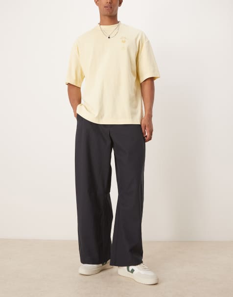ASOS DESIGN - Pantalon bouffant à coutures incurvées - Noir - view 1