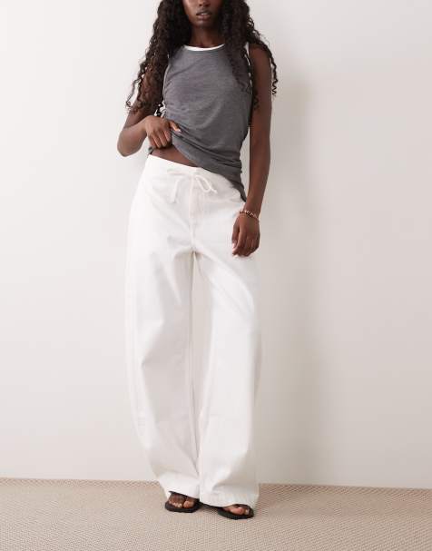 ASOS DESIGN - Pantalon bouffant à enfiler - Blanc - view 1