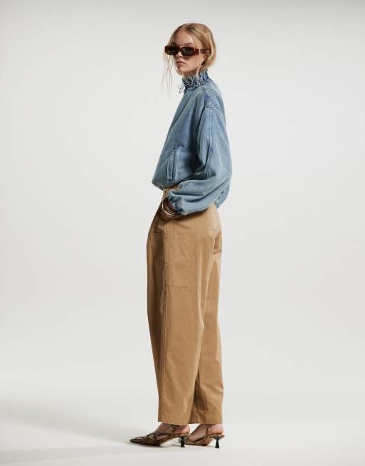 ASOS DESIGN - Pantalon bouffant avec poches - Camel, 2 de 5