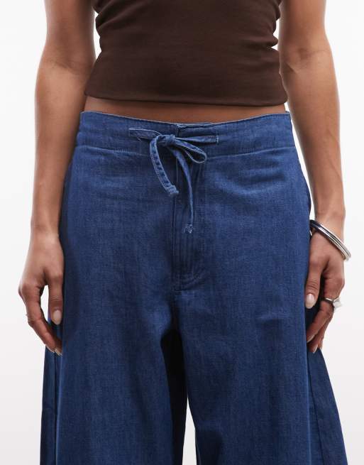 ASOS DESIGN - Pantalon bouffant léger à enfiler - Délavage foncé, 5 de 5