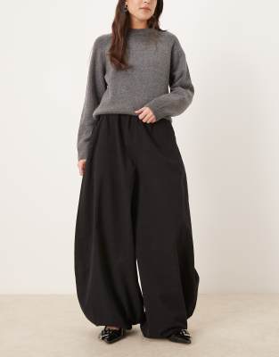 ASOS DESIGN - Pantalon bouffant - Noir