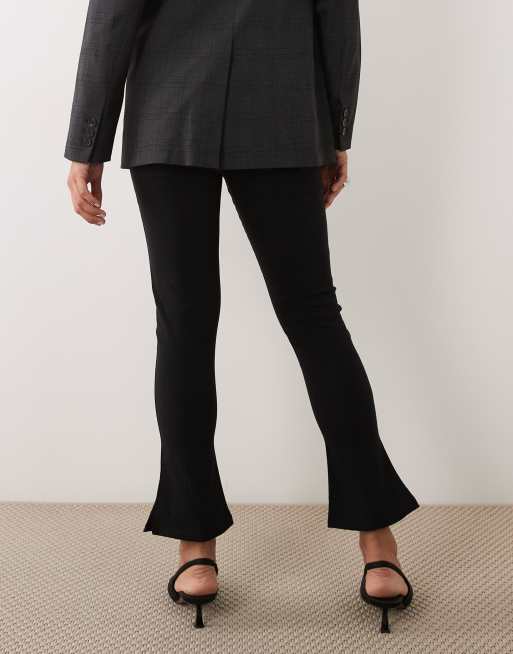 ASOS DESIGN pantalon capri long avec bas évasé noir, 2 de 5