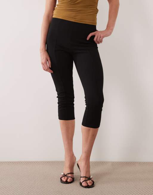 ASOS DESIGN pantalon capri long sculptant noir, 2 de 5