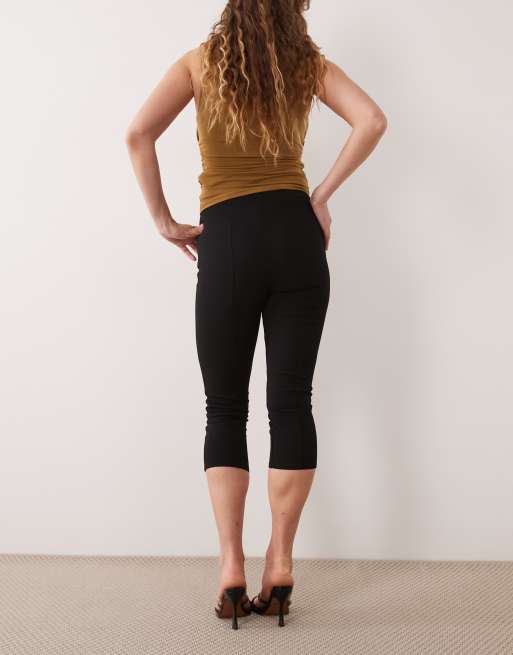 ASOS DESIGN pantalon capri long sculptant noir, 3 de 5