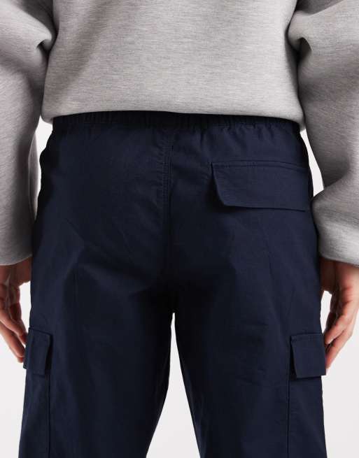 ASOS DESIGN - Pantalon cargo ajusté à enfiler en tissu ripstop - Bleu marine, 4 de 5