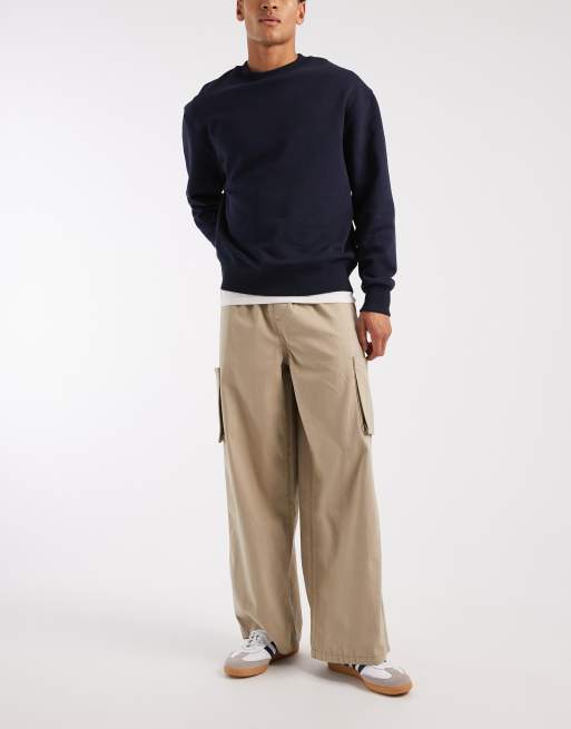ASOS DESIGN - Pantalon cargo ample à enfiler - Beige, 2 de 5