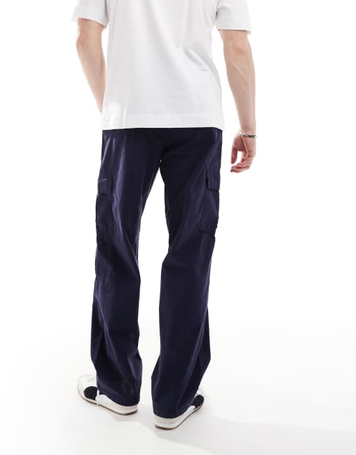 ASOS DESIGN - Pantalon cargo ample - Bleu marine, 4 de 5